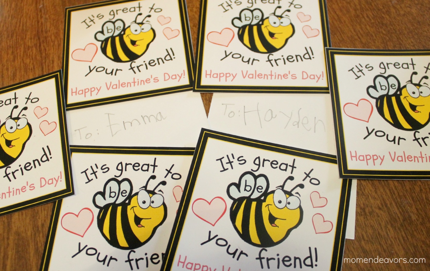 Bee Valentines Free Printable Mom Endeavors