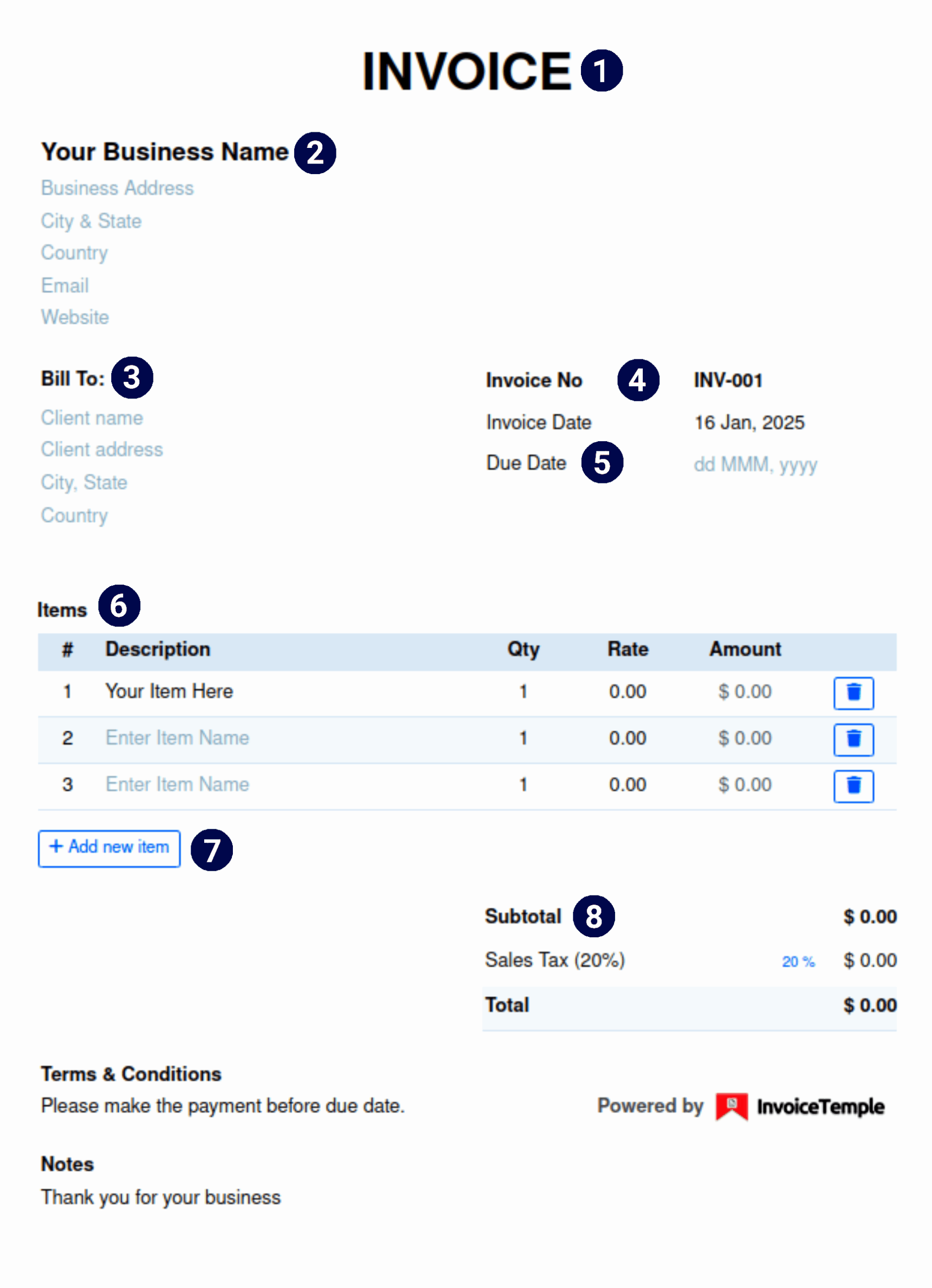 Free Printable Invoice Generator