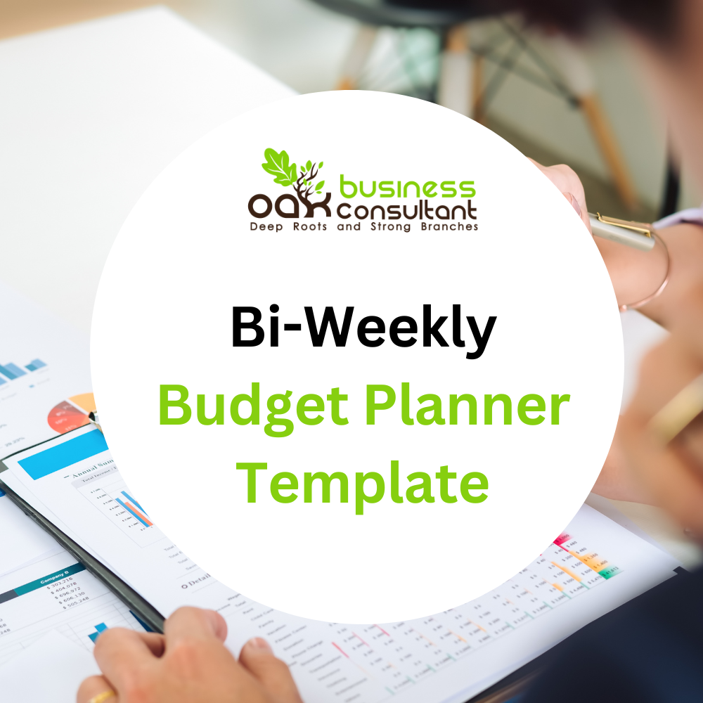 Bi Weekly Budget Template Oak Business Consultant