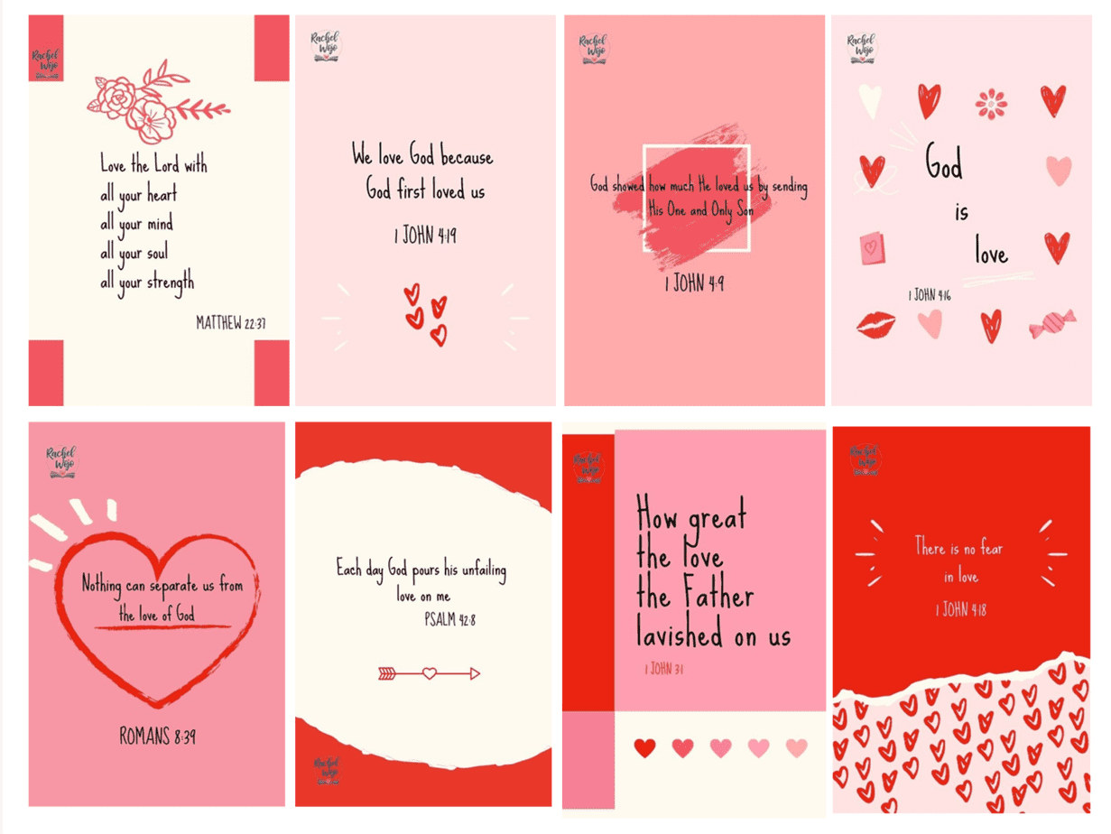 Bible Verse Valentine Printable Rachel Wojo