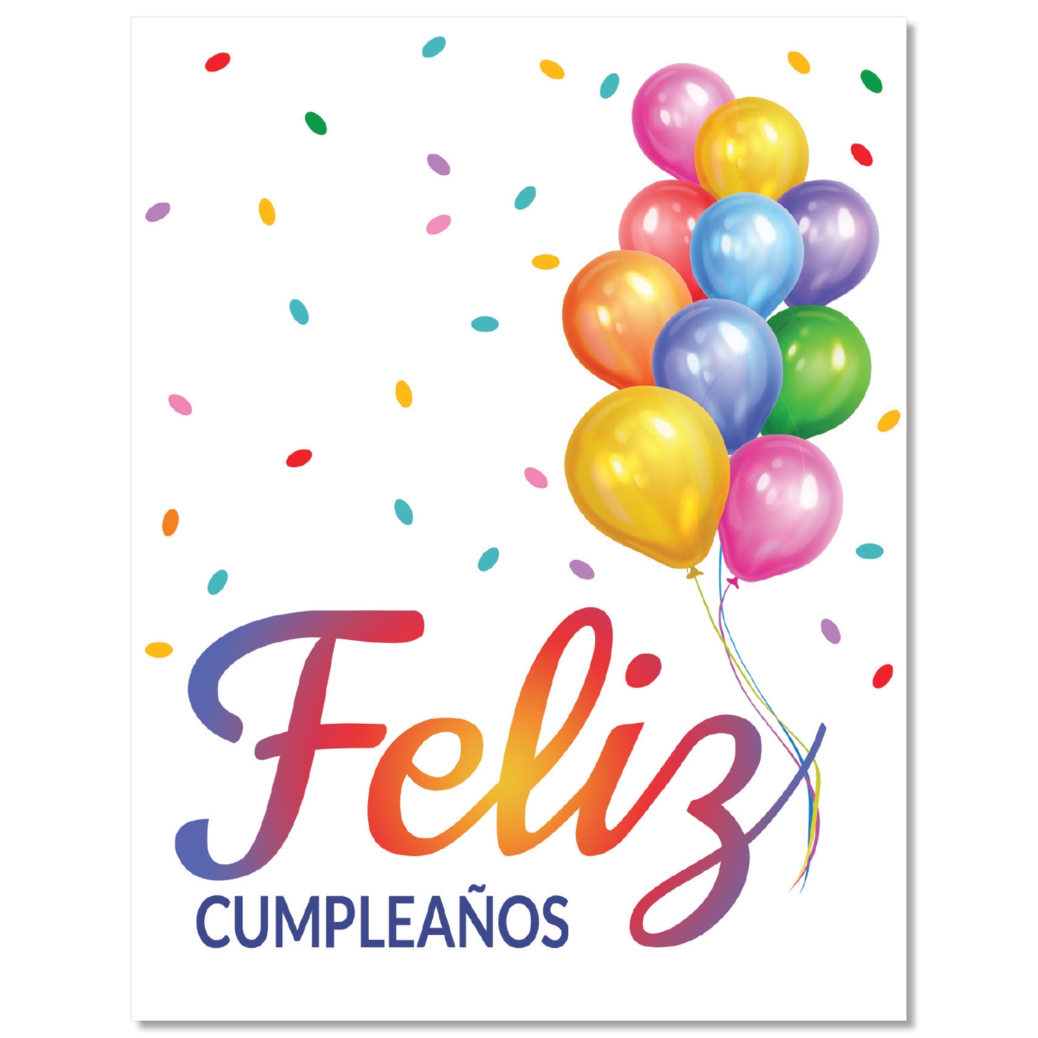Big Happy Birthday Spanish Card HRdirect Worksheets Library
