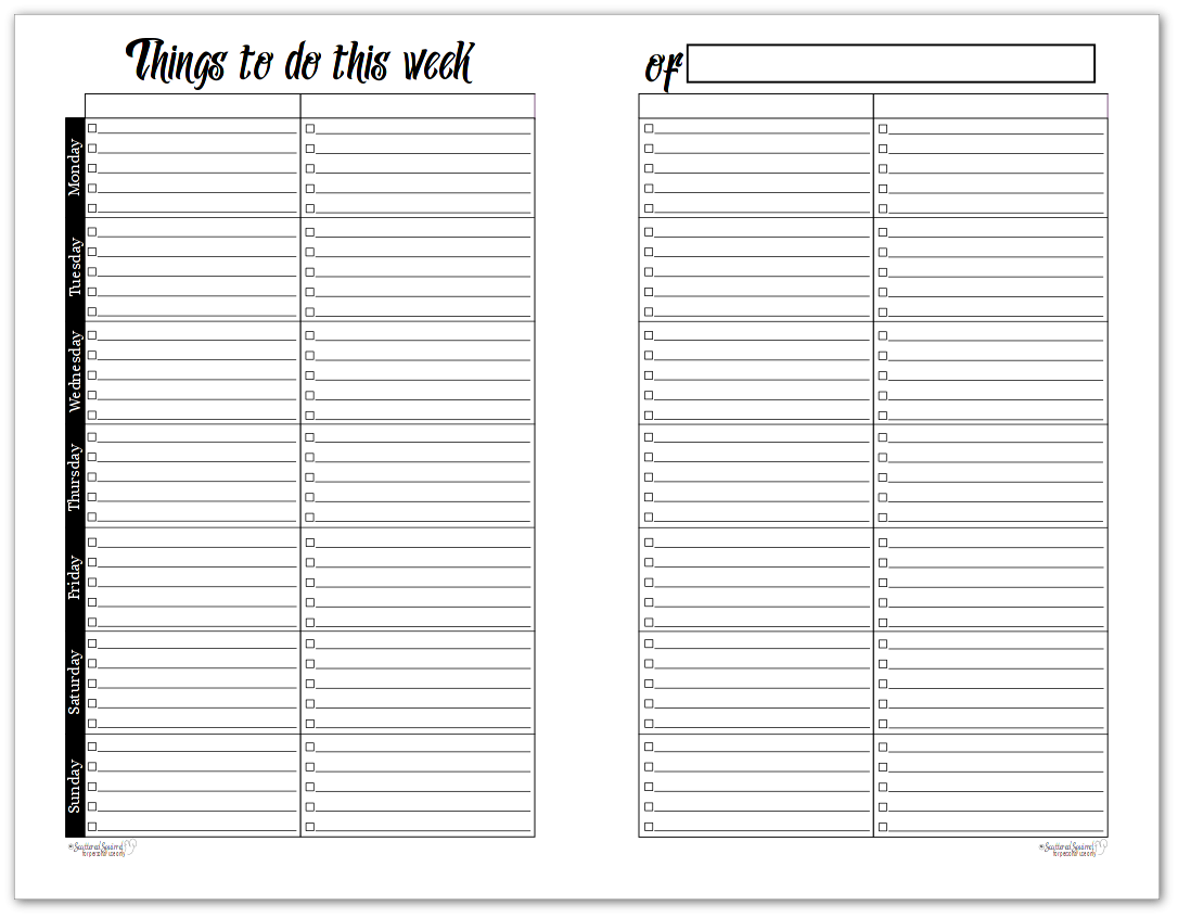 Free Printable To Do List Weekly