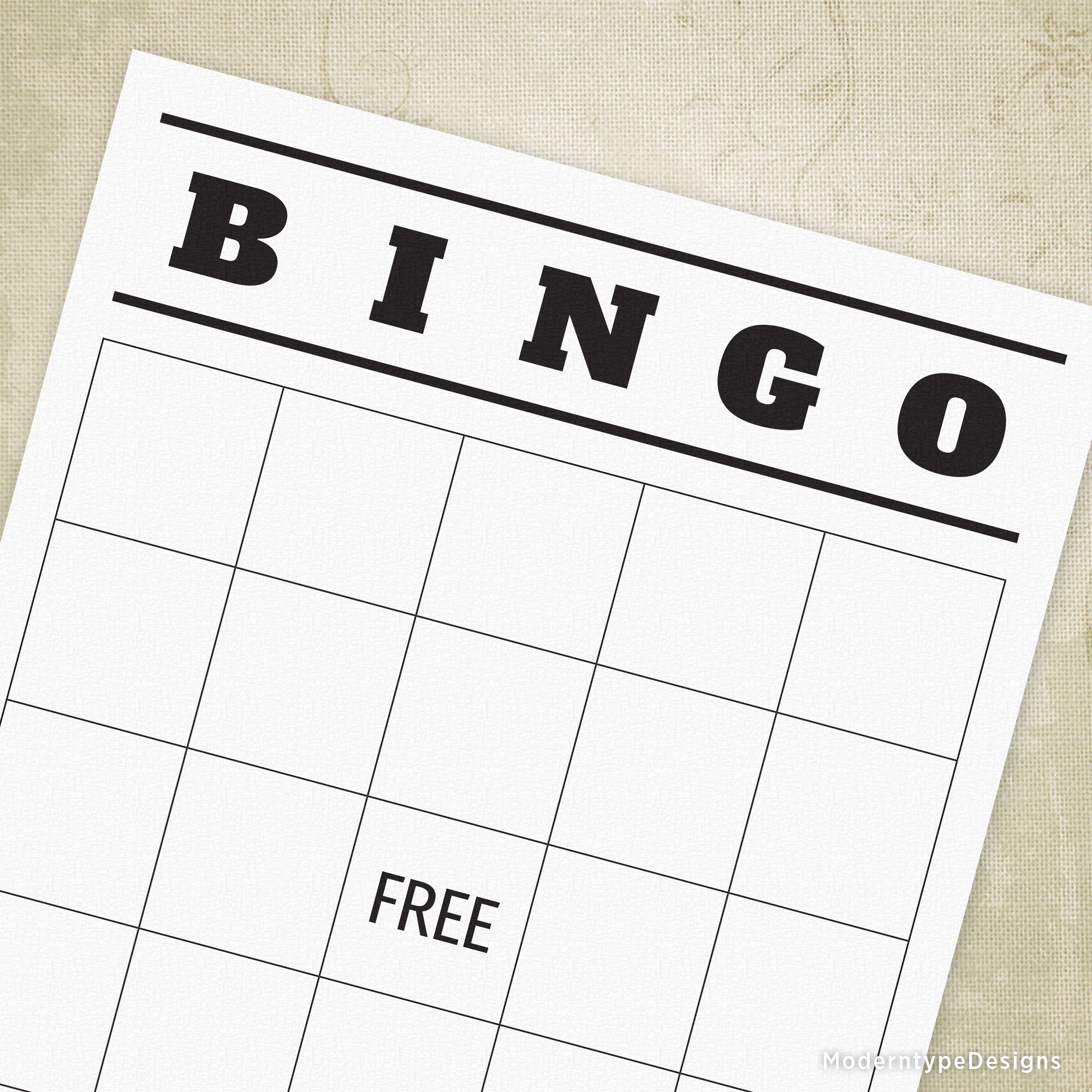 Blank BINGO Game Printable Worksheets Library