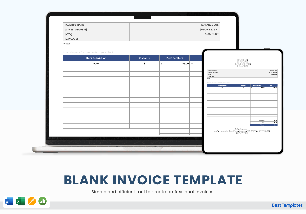 Free Printable Invoice Template Word