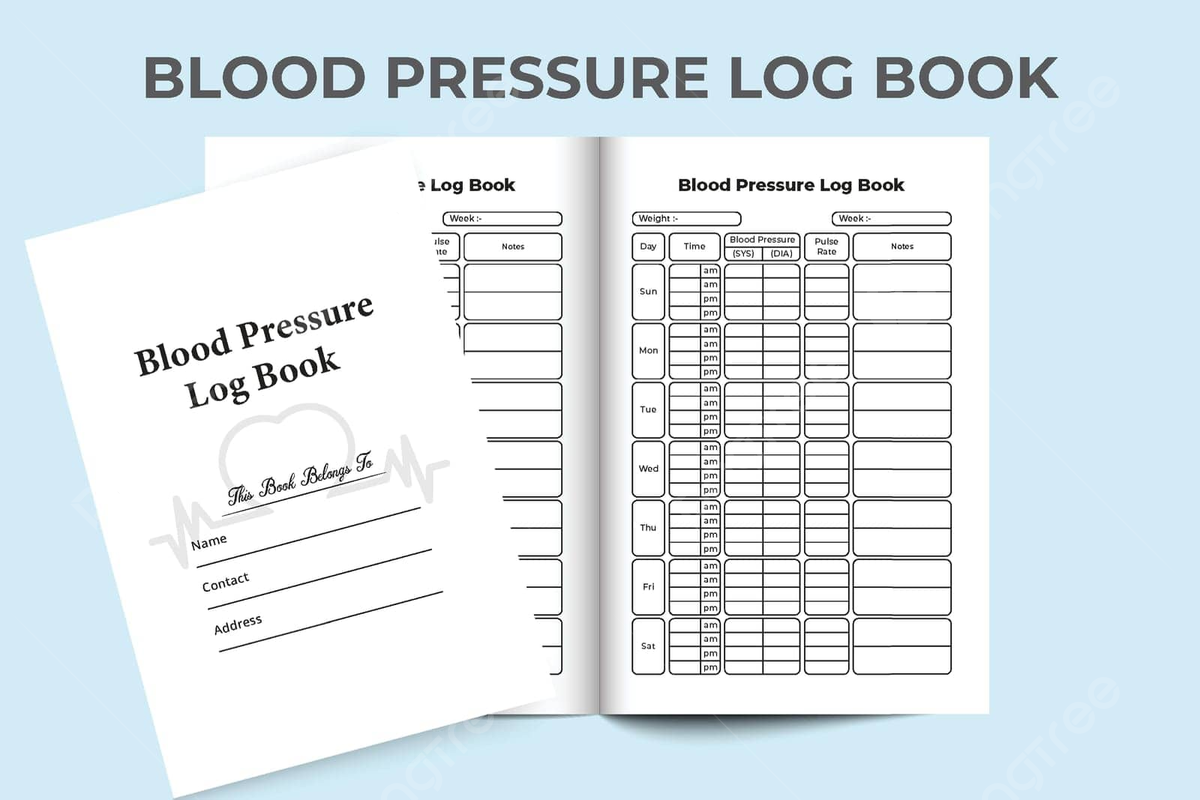 Blood Pressure And Pulse Tracker Log Book Chart Log Book Blood Pressure Vector Template Download On Pngtree