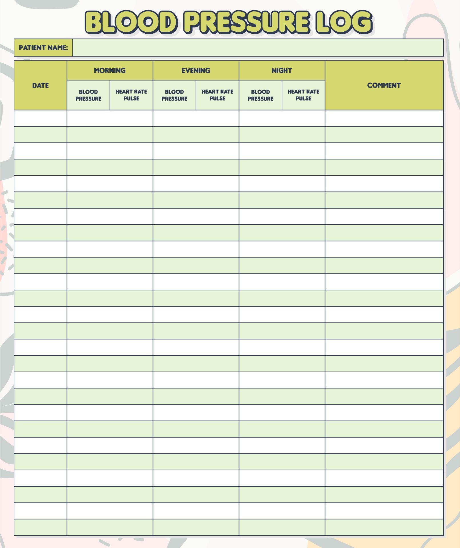 Blood Pressure Chart 20 Free PDF Printables Printablee