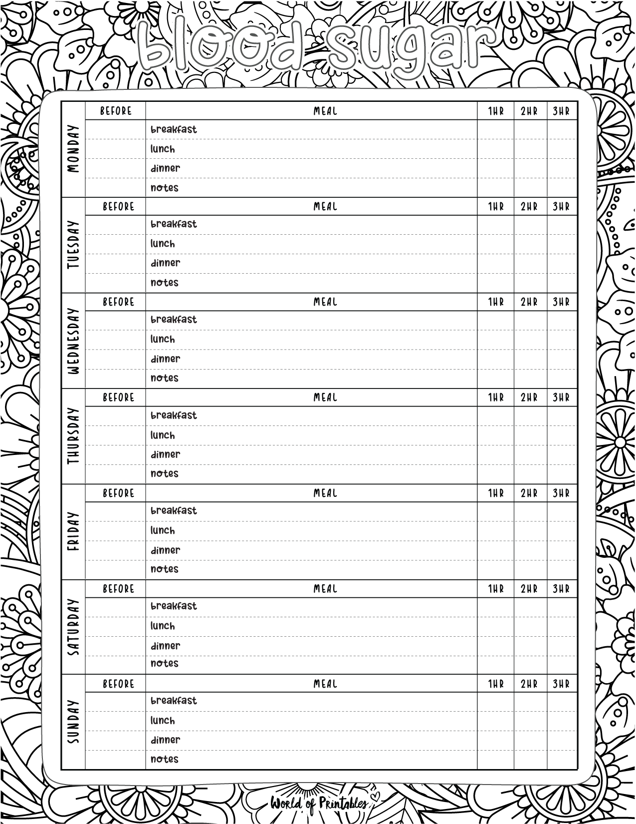 Free Printable Blood Pressure Log Sheets Uk