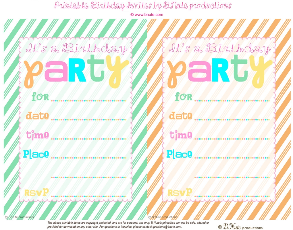 Free Printable Invitations Without Downloads
