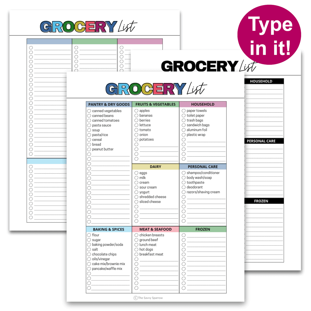 Build A Master Grocery List With This Printable Template 