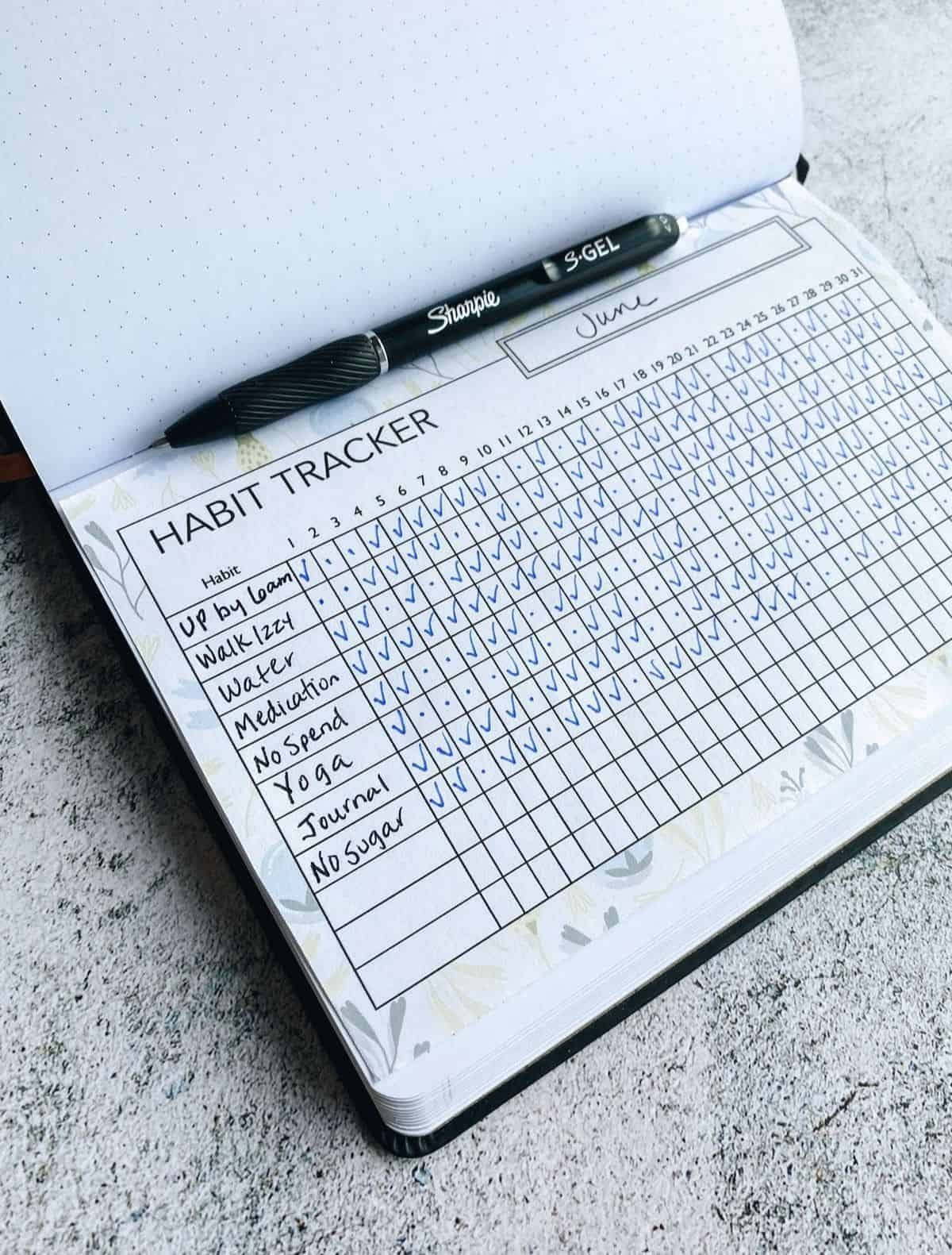Free Printable Habit Trackers Bullet Journal