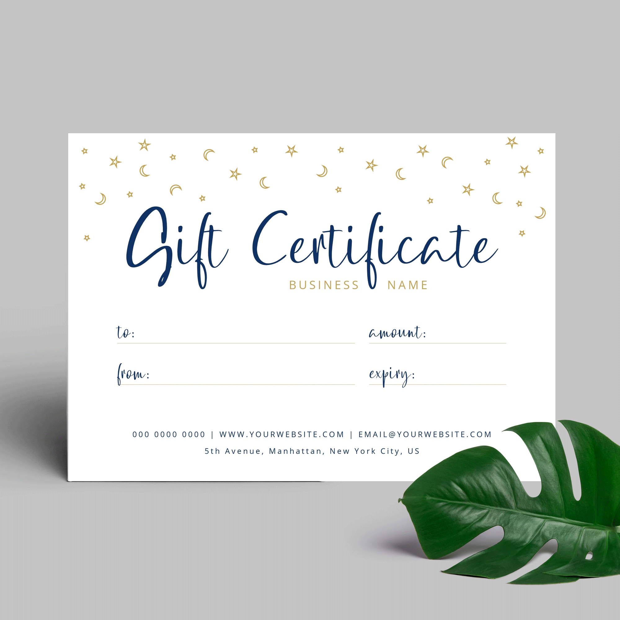 Business Gift Certificate Template Printable Gift Voucher Corjl