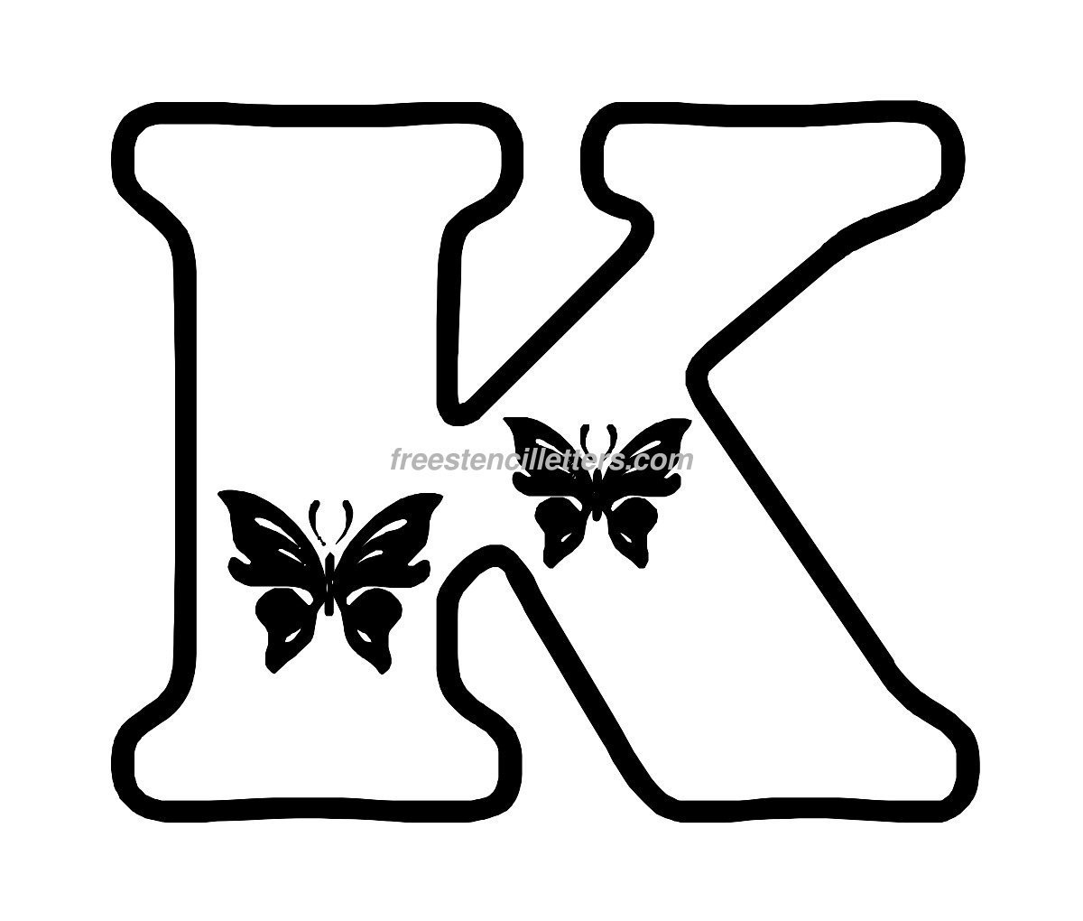 Butterfly Stencil Letters Archives Free Stencil Letters