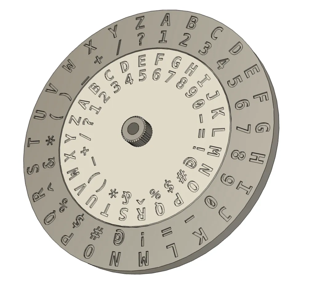 Caesar Shift Cipher Wheel By Rod Download Free STL Model Printables