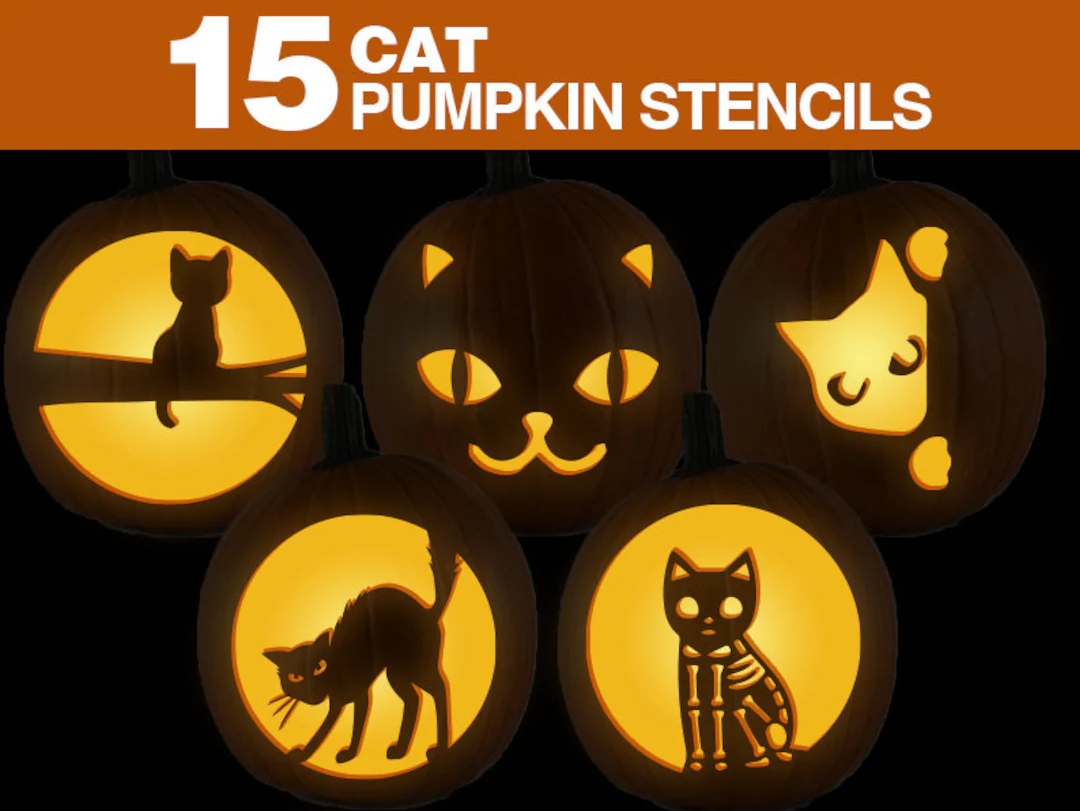 Free Printable Pumpkin Stencils Cat