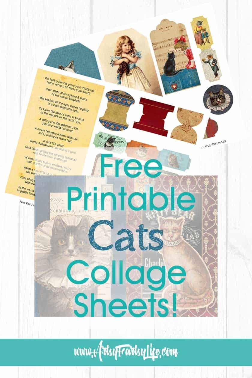 Cats Free Printable Ephemera Collage Sheets Artsy Fartsy Life