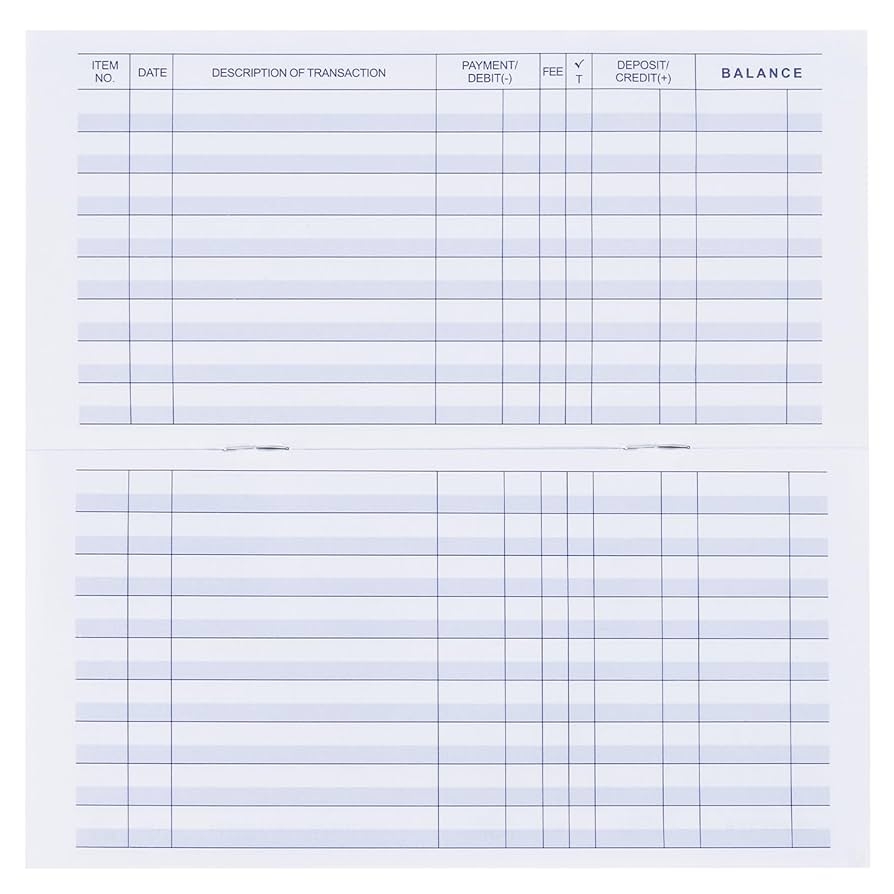 Free Check Register Printable Form