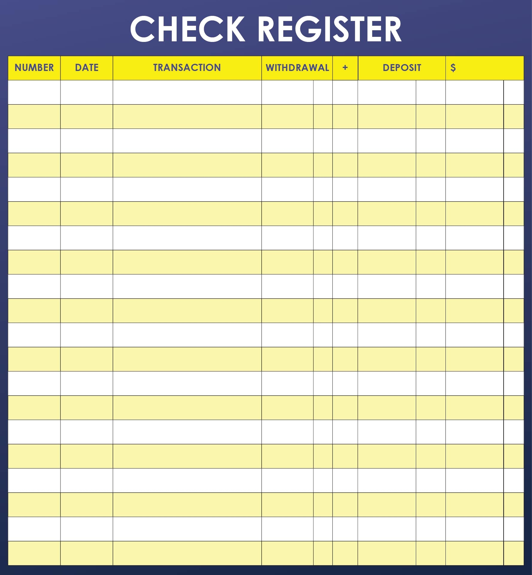 Check Registers For Checkbooks 10 Free PDF Printables Printablee