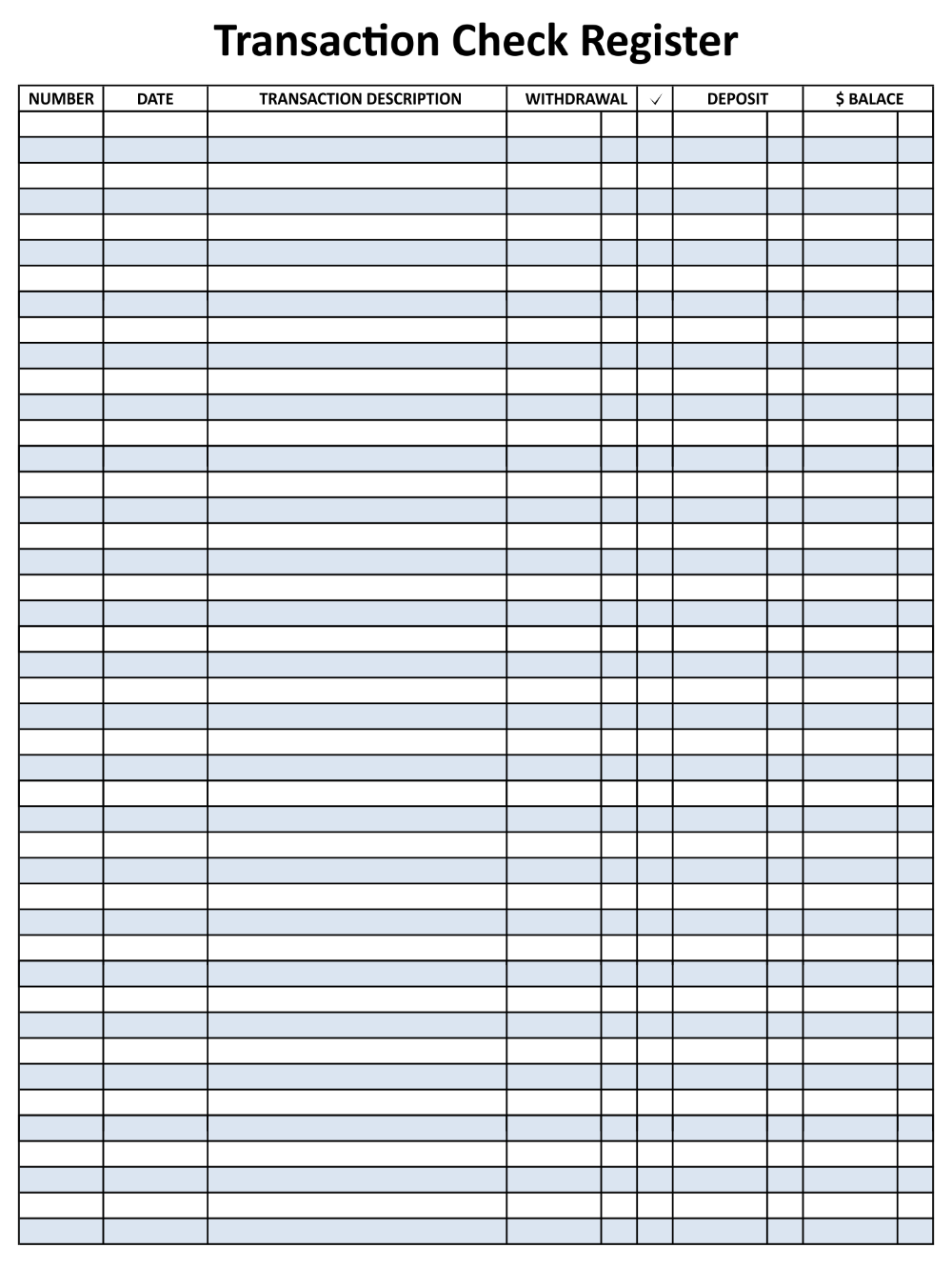 Check Registers For Checkbooks 10 Free PDF Printables Printablee