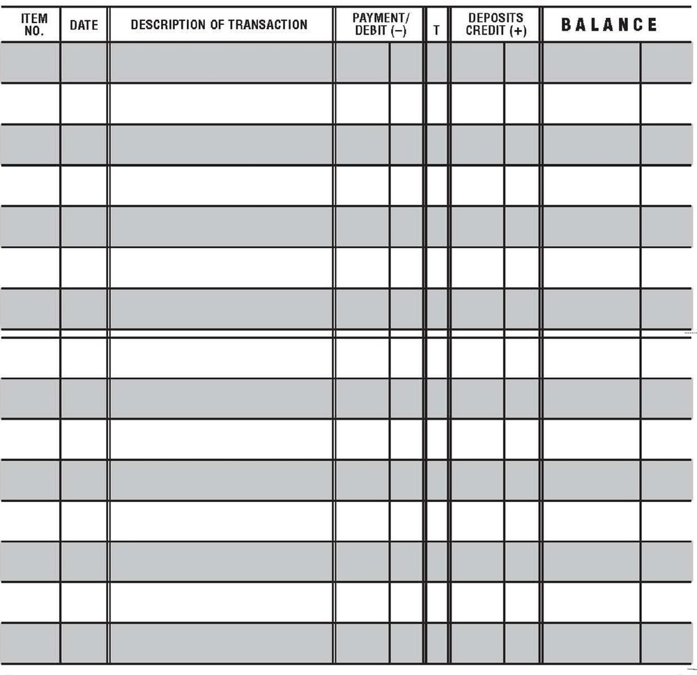Free Printable Checkbook Register Excel