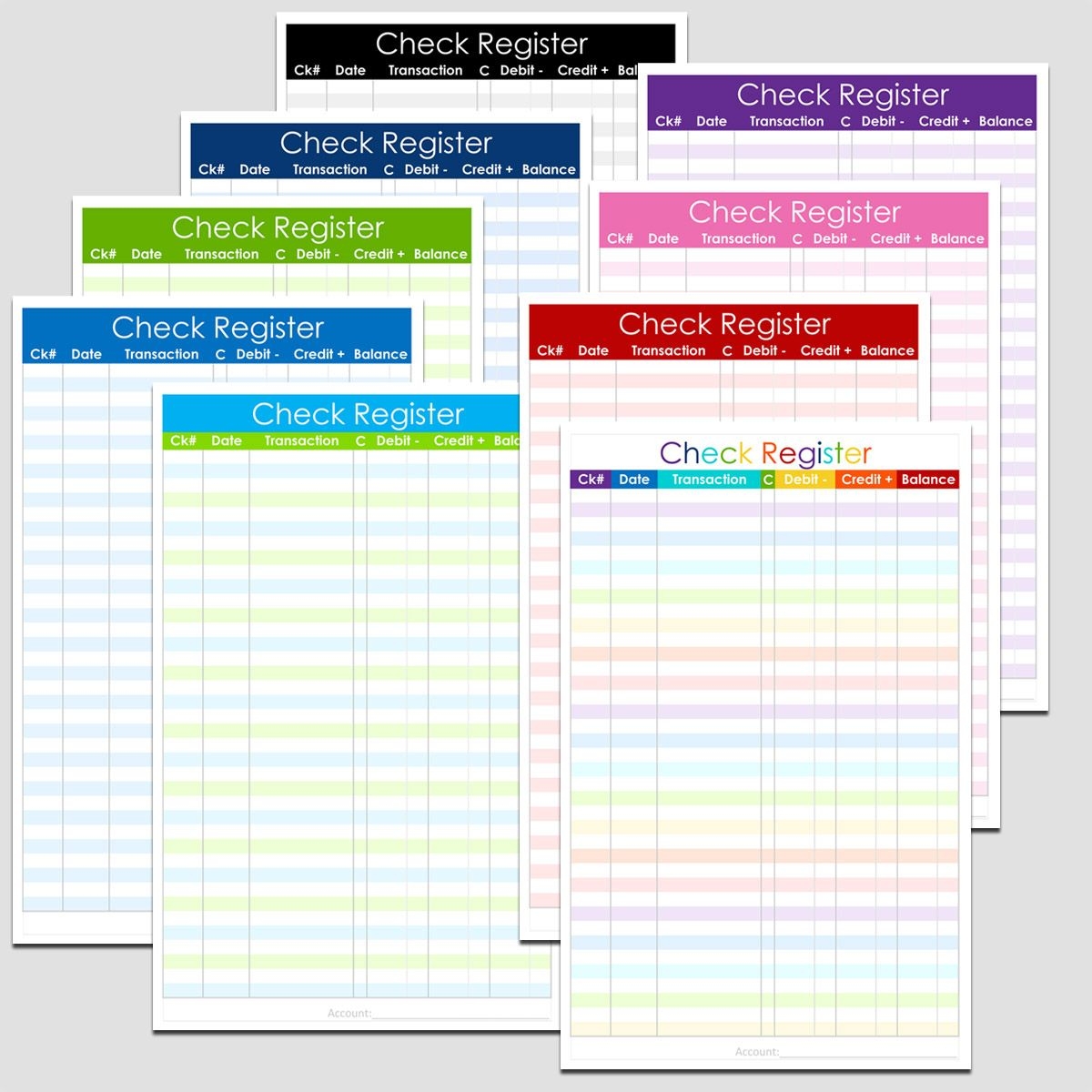 Free Printable Checkbook Register Pdf
