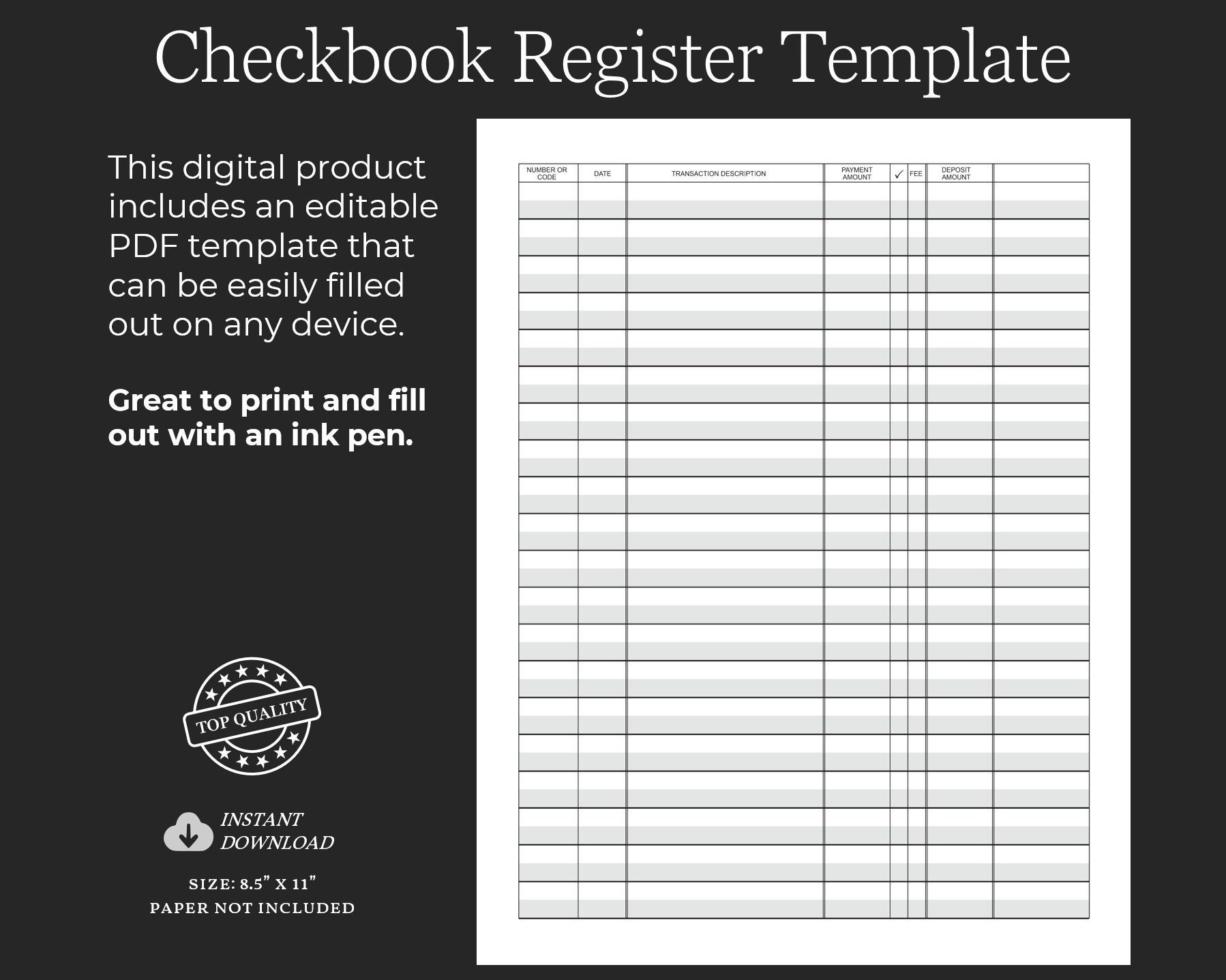Checkbook Register Spreadsheet Check Register Template Excel Worksheets Library