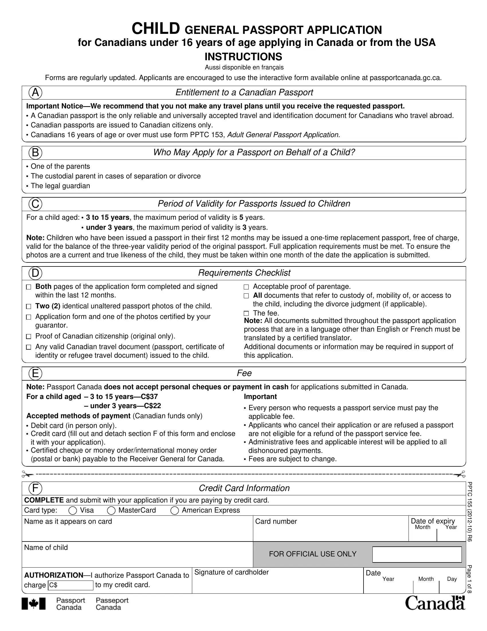 Child General Passport Form Fill Out Printable PDF Forms Online Worksheets Library