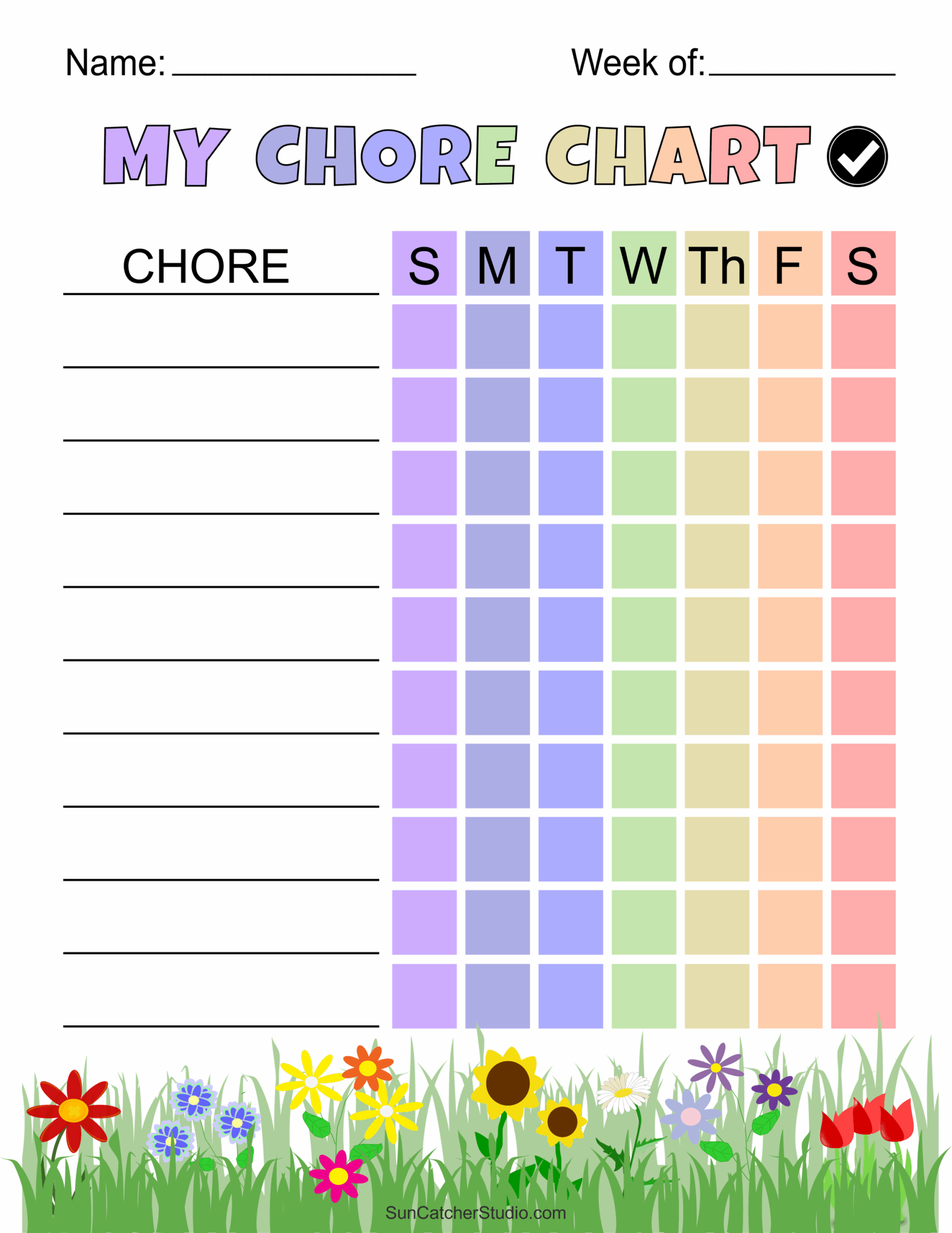 Chore Charts Printable Editable Daily U0026 Weekly Templates Free Printables Monograms Design Tools Patterns U0026 DIY Projects