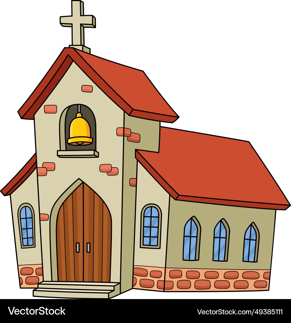 Christian Church Cartoon Royalty Free Vector Image