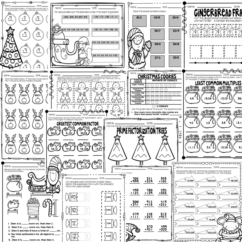 Math Sheets For 4th Grade Free Printables