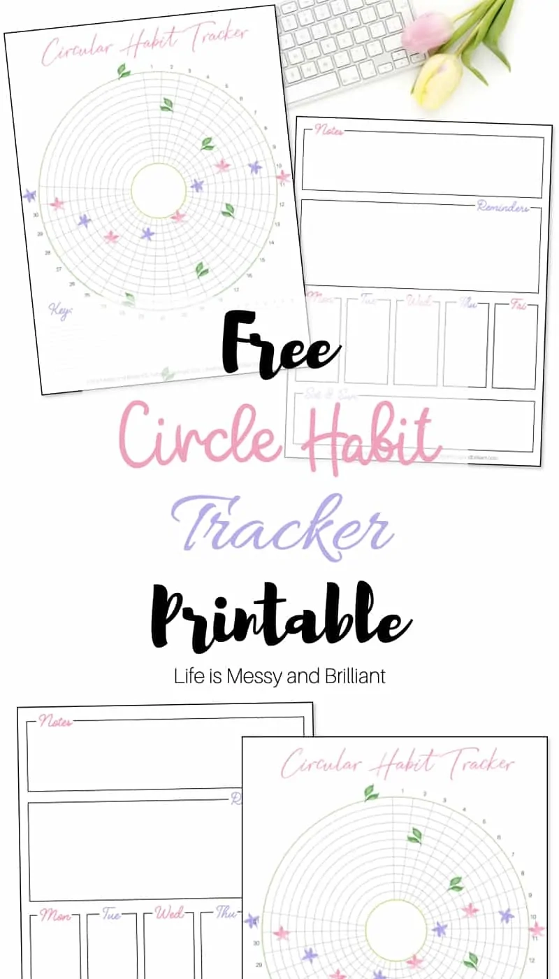 Circle Habit Tracker Printable Bullet Journal Circle Tracker