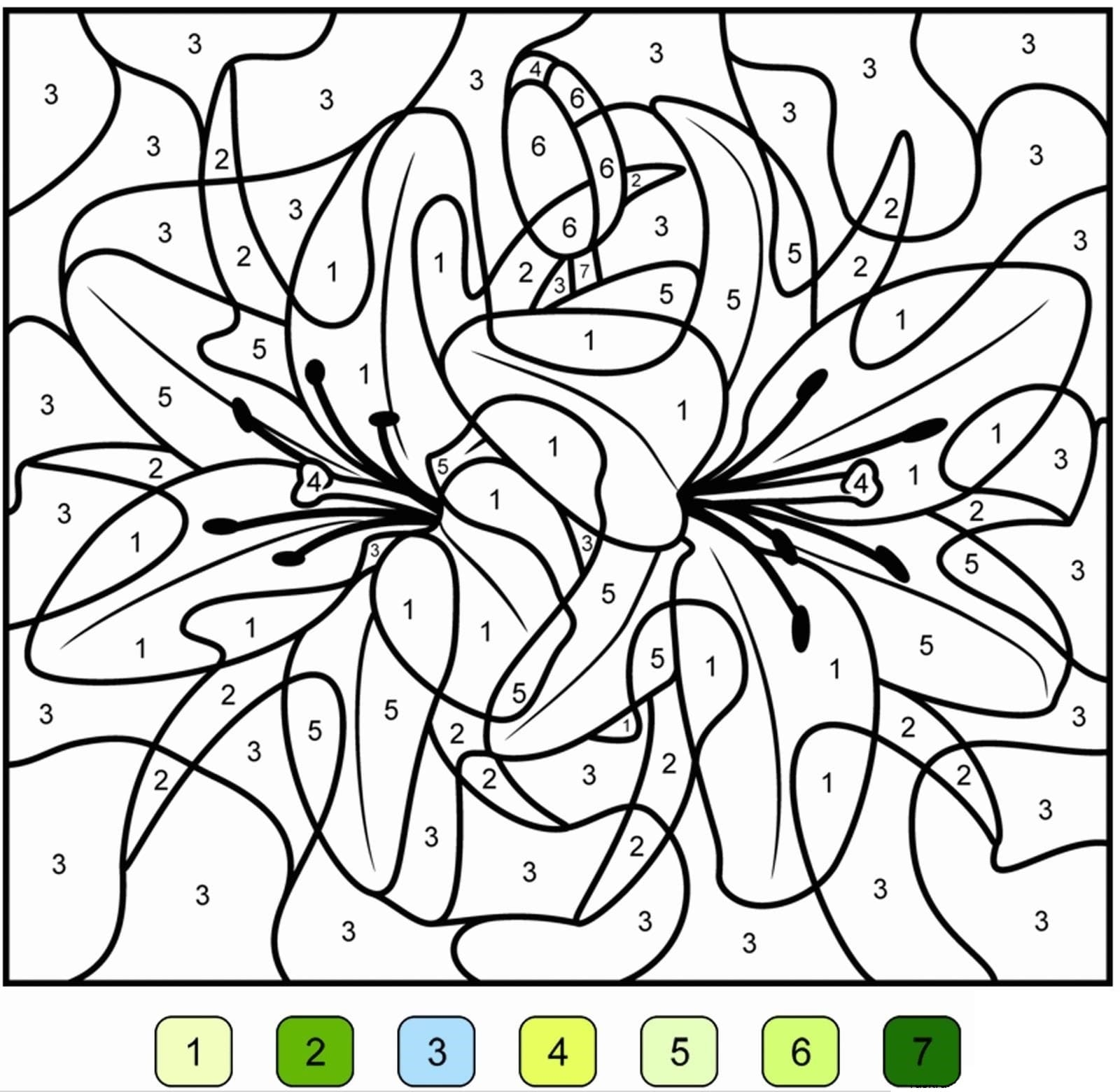 Paint By Numbers Free Printables For Adults