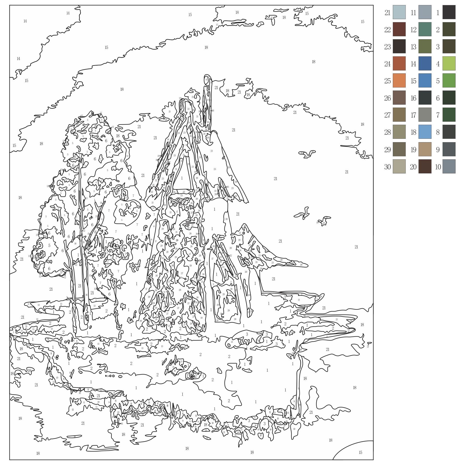Color By Number Painting For Adults