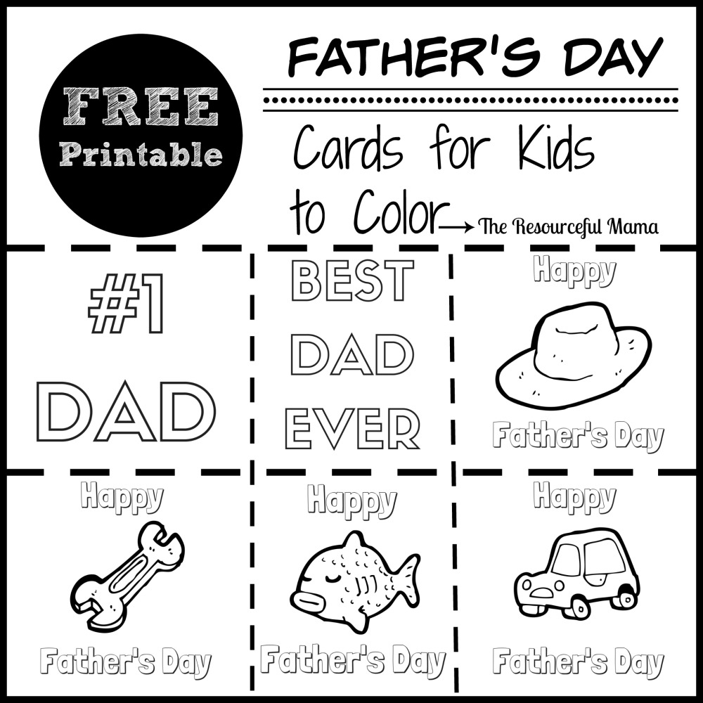 Coloring Cards For Father s Day The Resourceful Mama