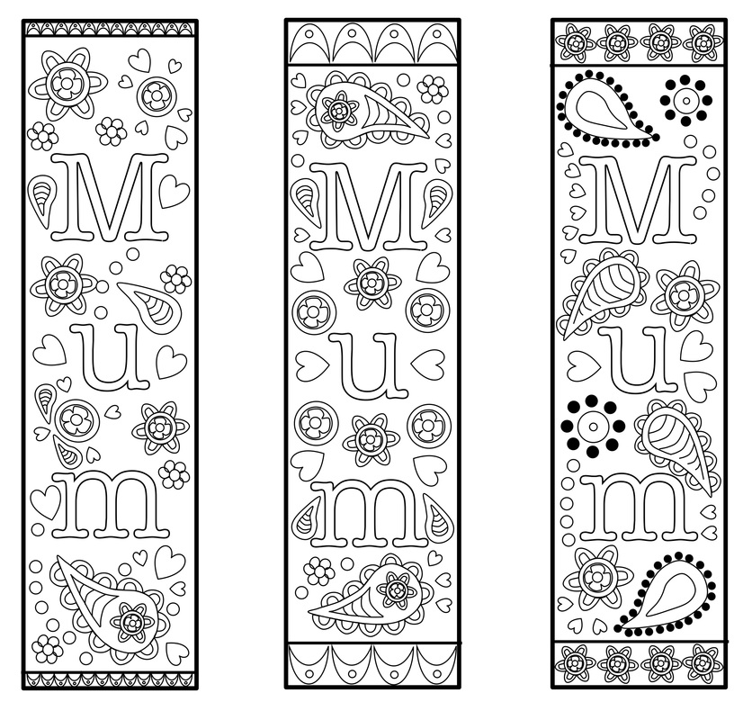 Colouring Bookmark