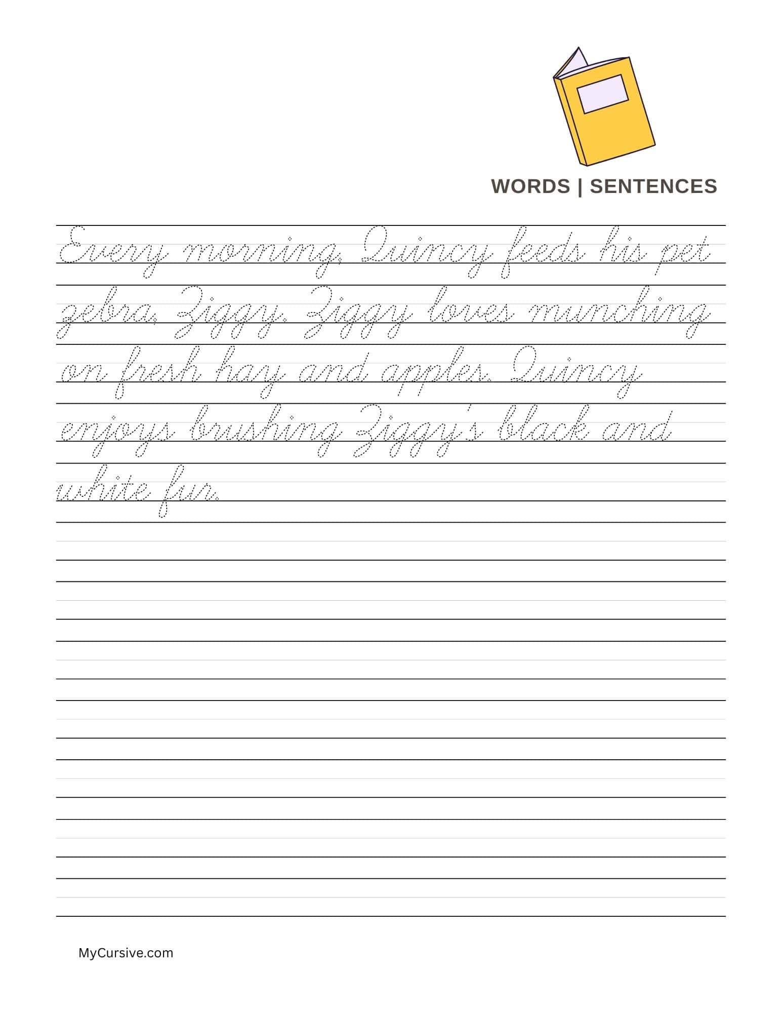 Free Printable Cursive Worksheets Pdf