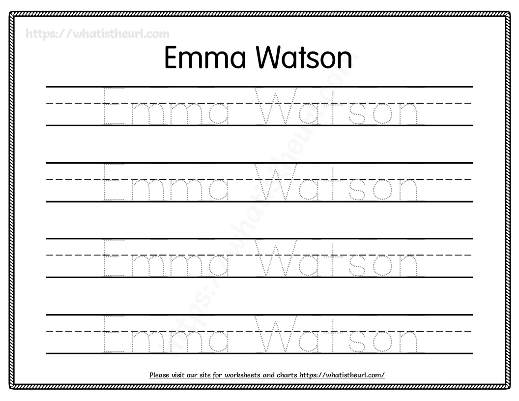 Custom Name Tracing Worksheets Your Home Teacher