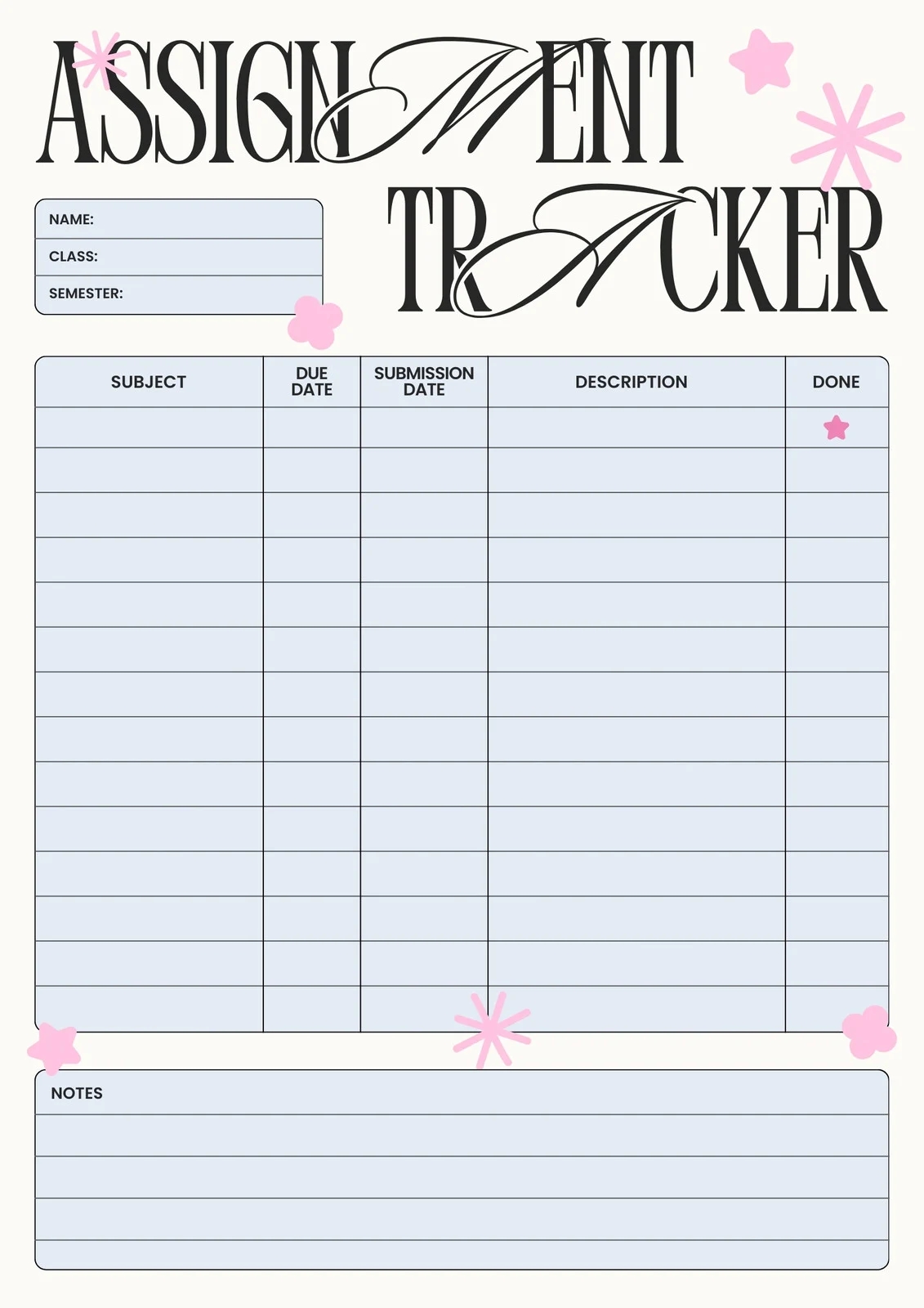 Weekly Student Planner Printable Pdf Free