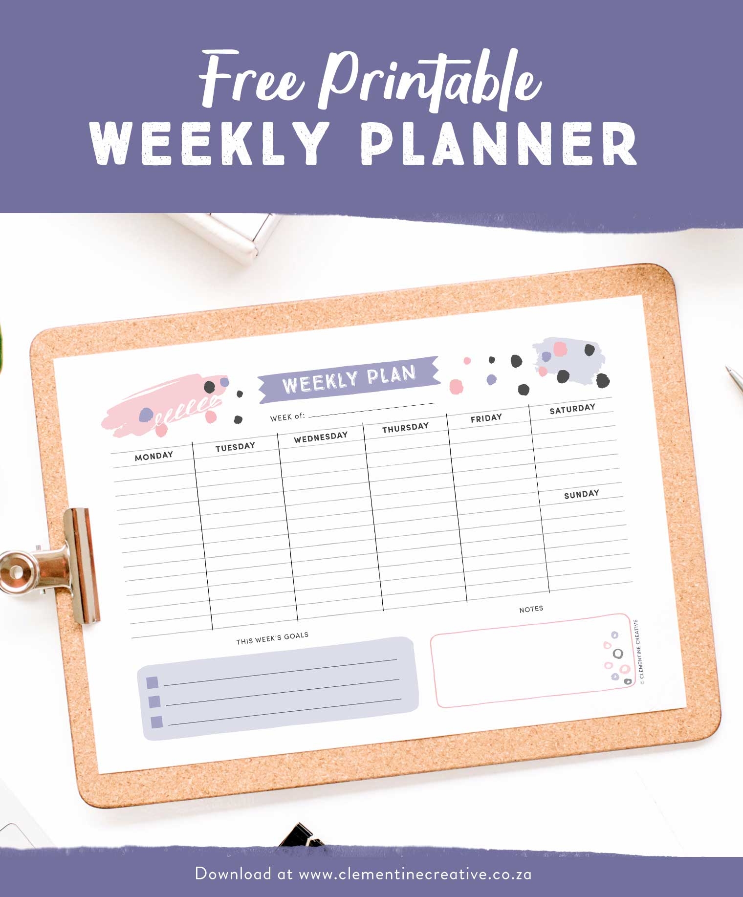Weekly Planner Printable Pdf Free Download