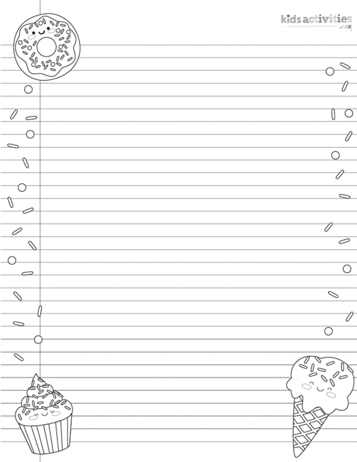 Cute Printable Notebook Paper For Kids And Adults Kids Activities Blog