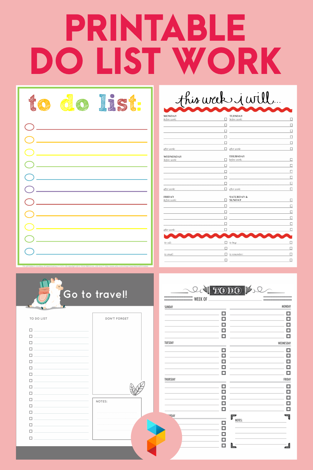Daily Free Printable To Do Lists To Get Organized Printable Party Favors