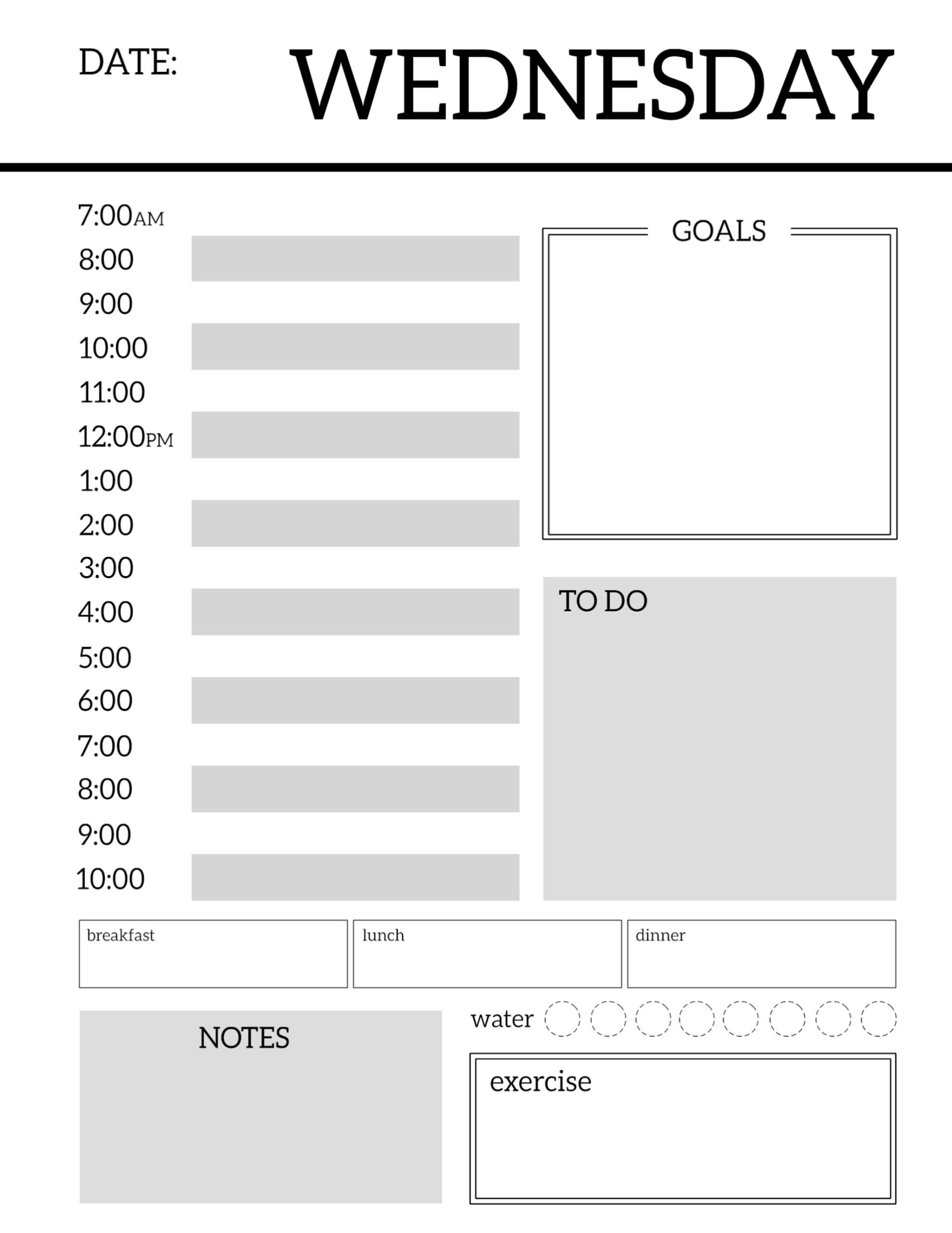 Free Printable Daily Planner Pdf
