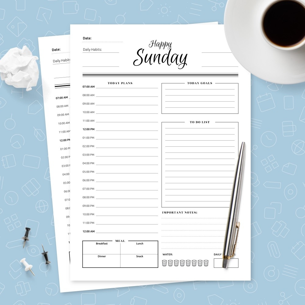 Daily Schedule Templates Download Printable PDF