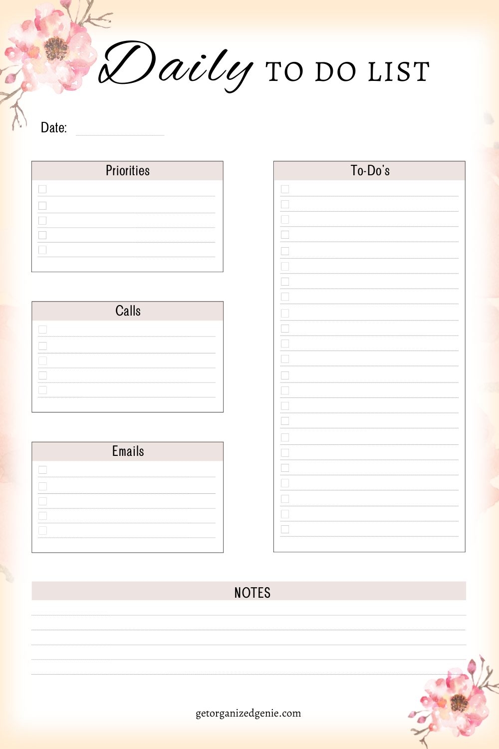 Daily To Do List Printable To Boost Productivity