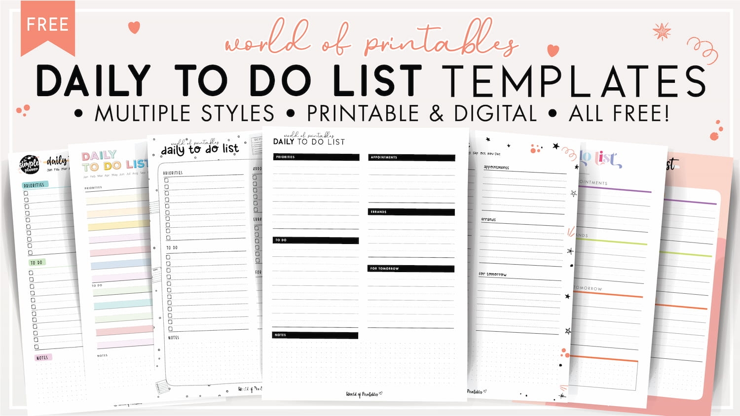 Daily To Do List Templates World Of Printables