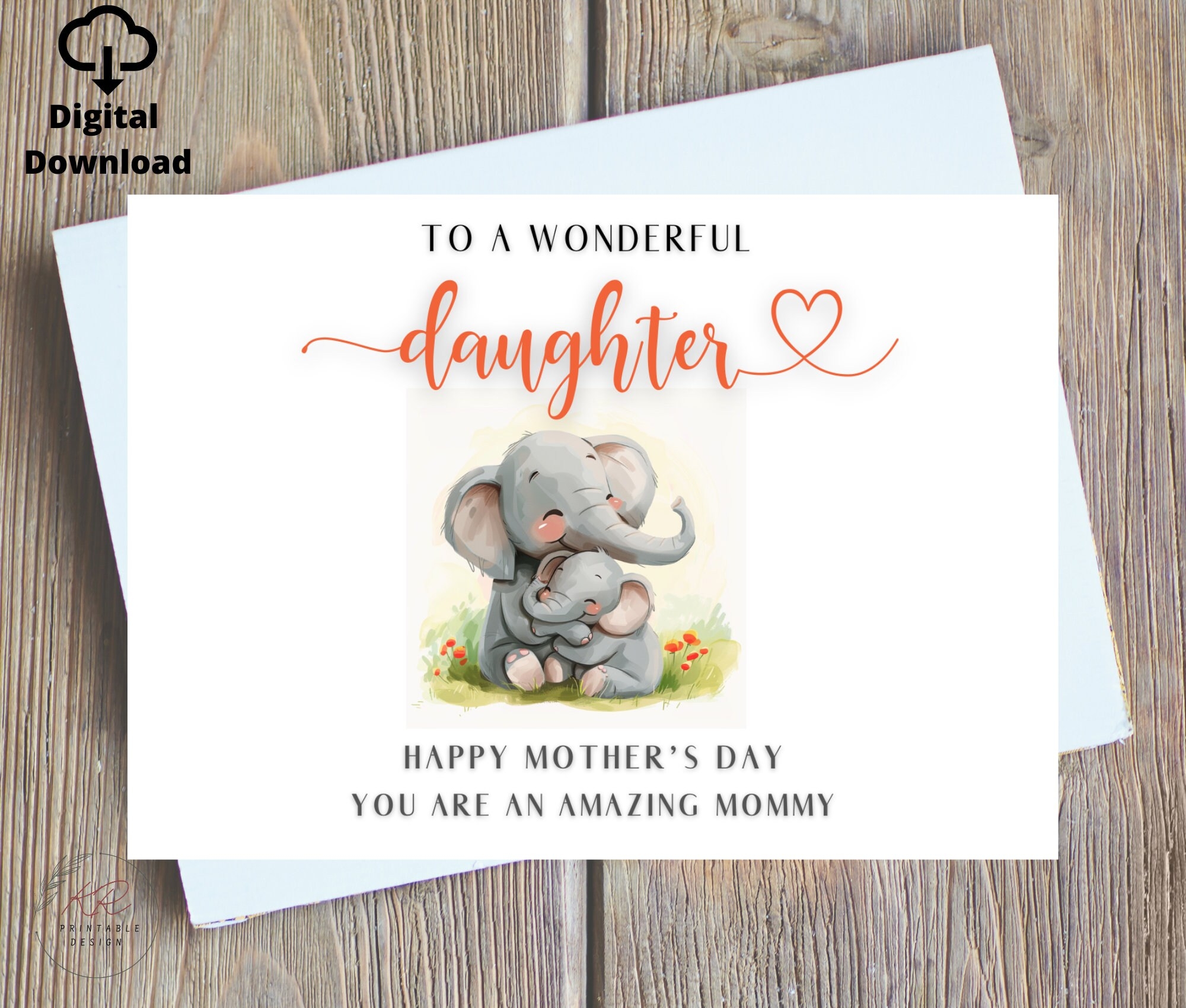 Daughter Mother s Day Card Digital Printable Mother s Day Card For Daughter 1st Mother s Day Card For Daughter Happy 1st Mother s Day Etsy