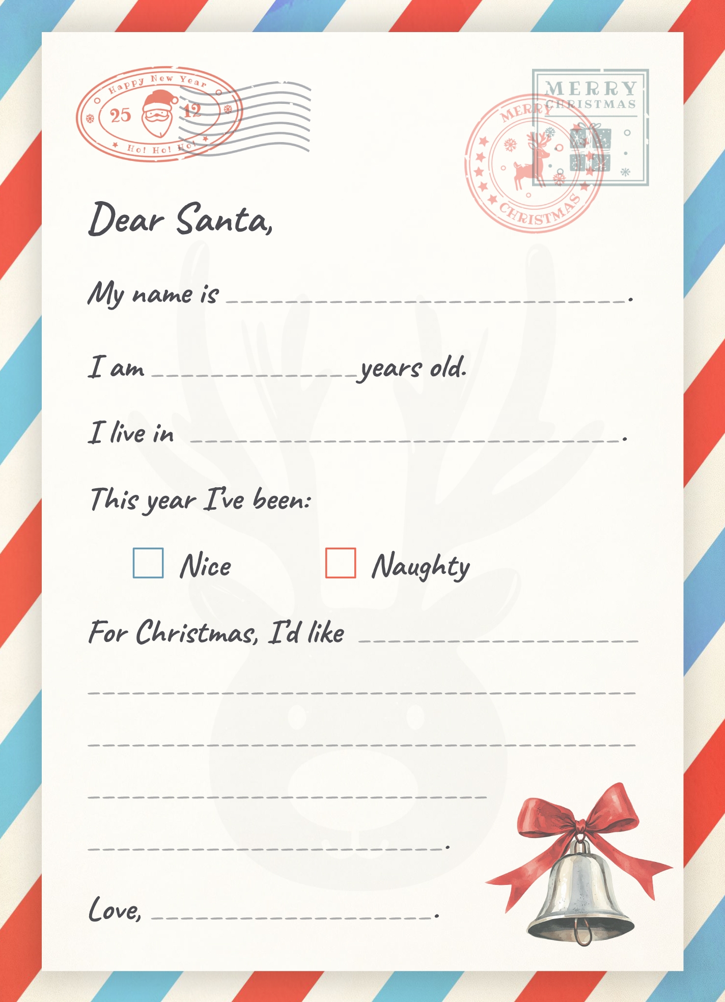 Free Printable Santa Letters For Kids