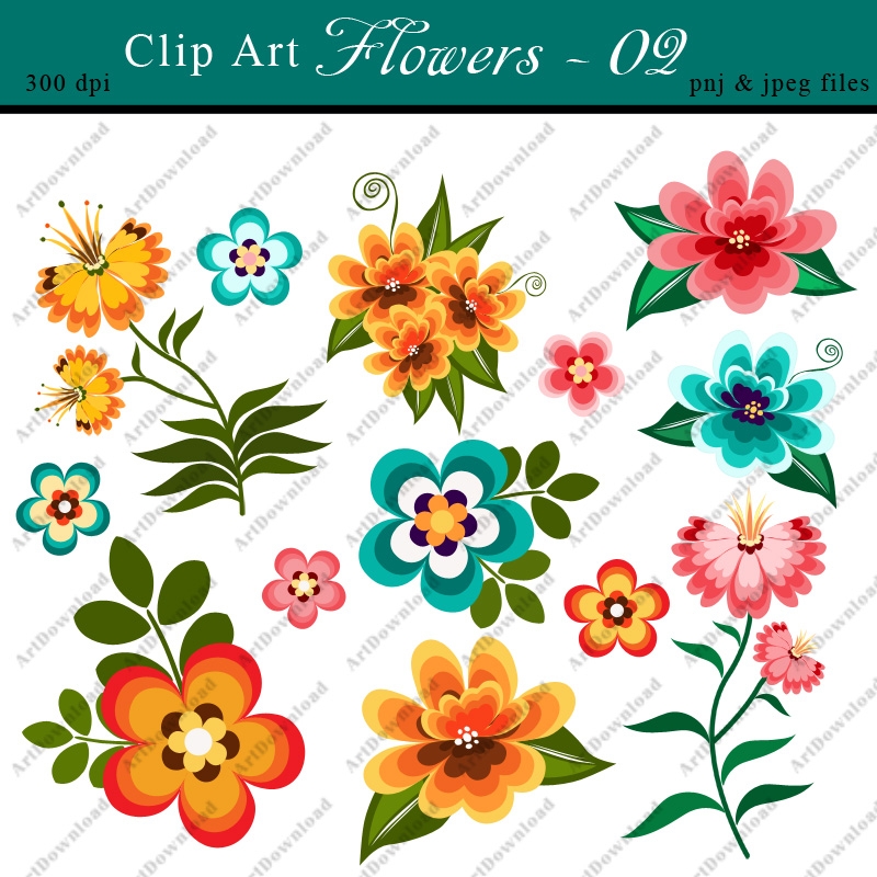 Digital Clip Art Flowers Clip Art Flowers Digital Paper Flowers Printable Flowers For Personal On Luulla