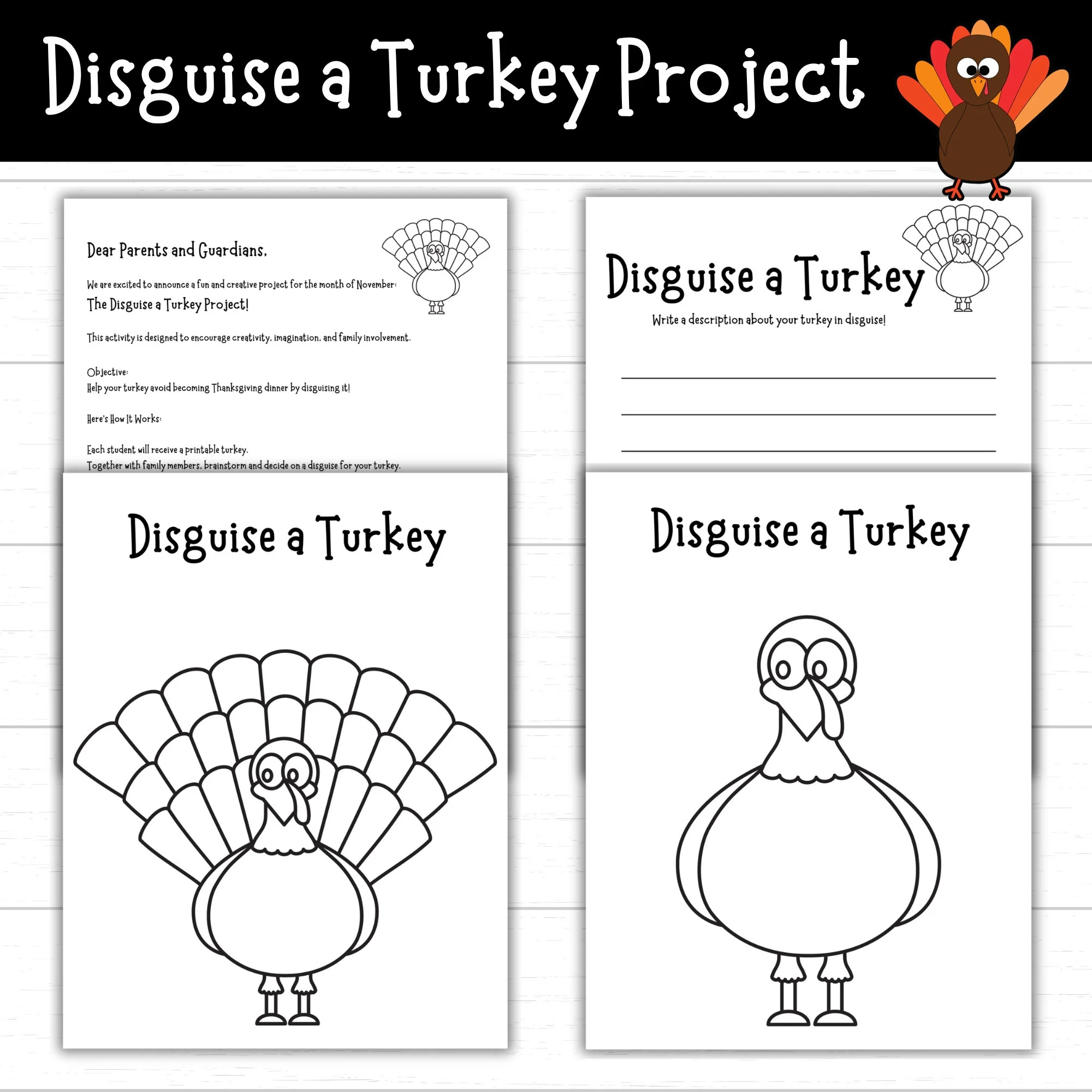 Free Printable Disguise A Turkey Printable