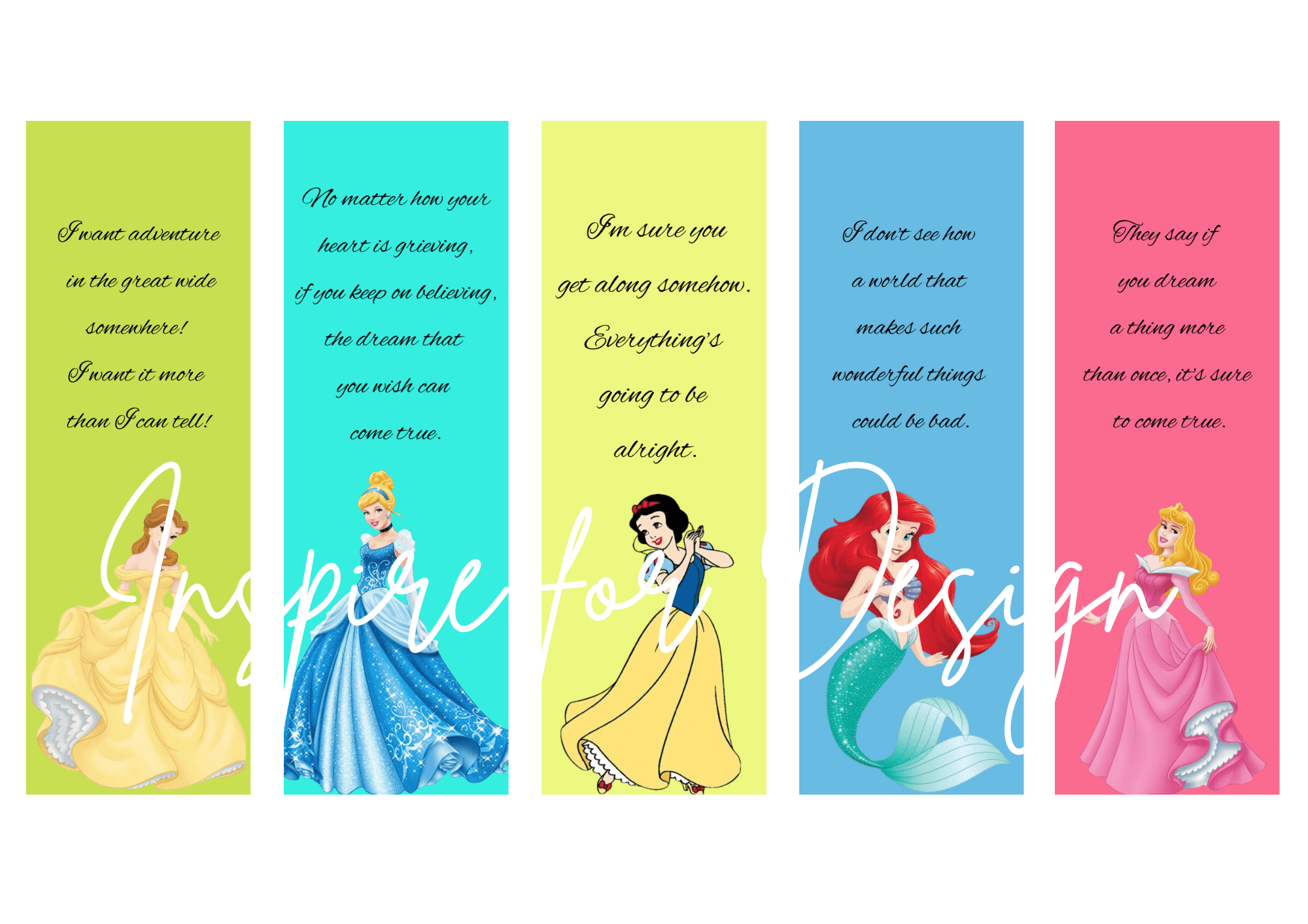Disney Princesses Bookmarks By Inspire fordesign2024 Raket PH