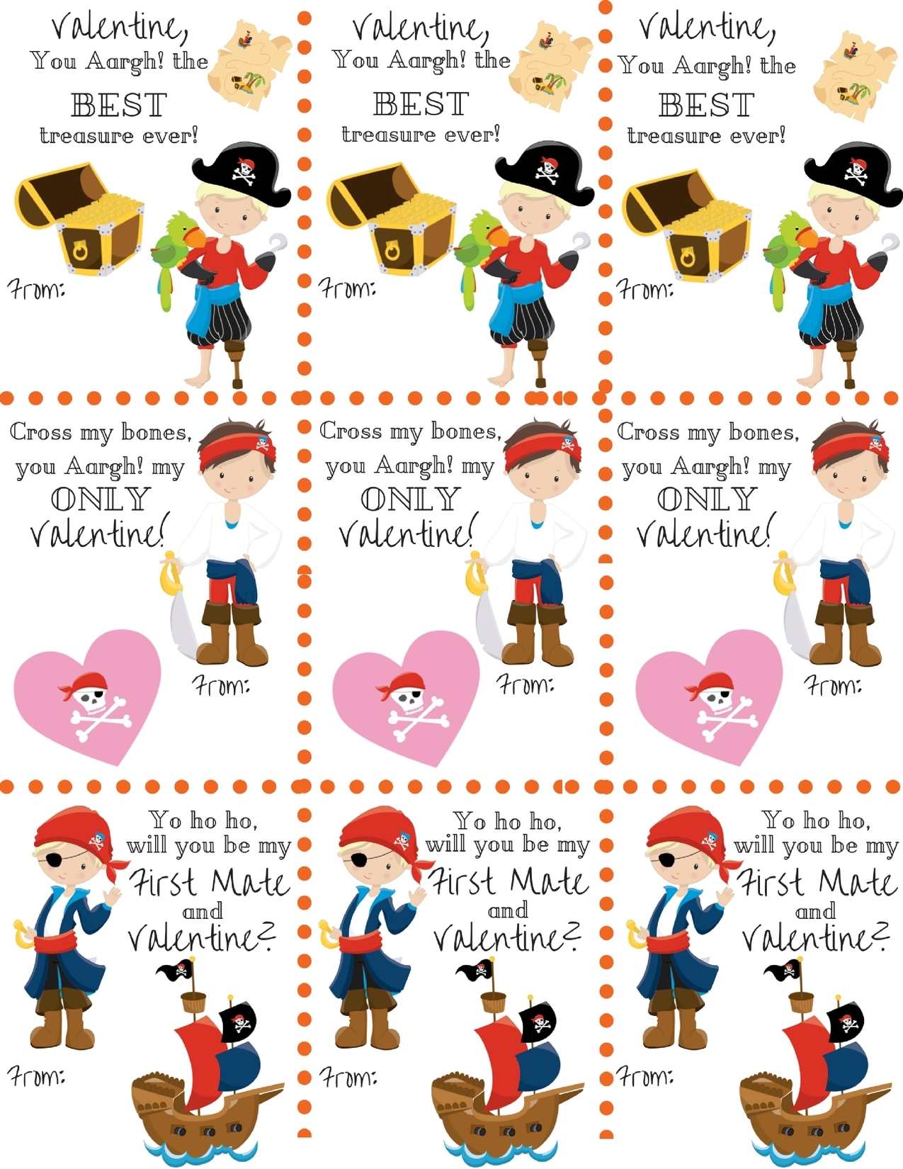 DIY Printable Pirate Valentines For Kids Thrifty Mommas Tips